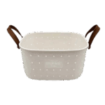 Cesta con asa tejida grande